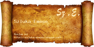 Szluka Emese névjegykártya
